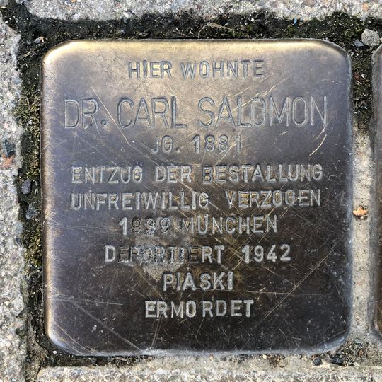Stolperstein en memoria de Carl Salomon