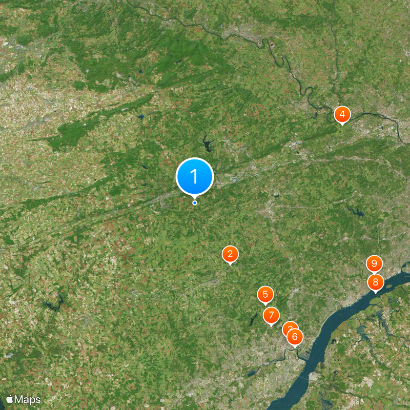 Chester County Karte