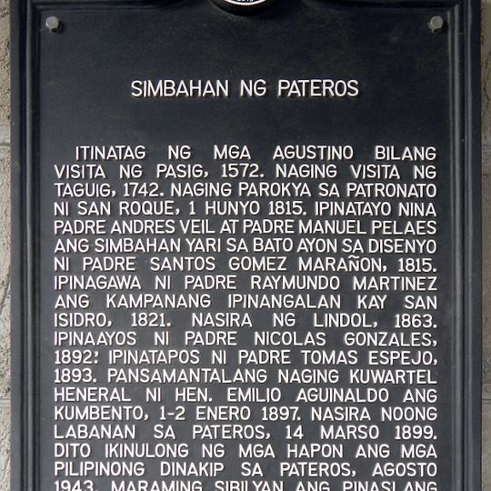 Church of Pateros historical marker