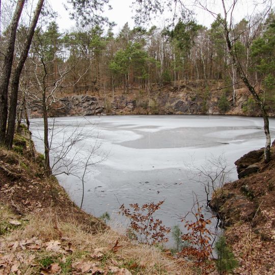 Pond in stone quarry on Schildauer Berg