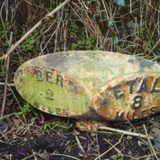 Milepost Circa 300 Yards South Of South Ord