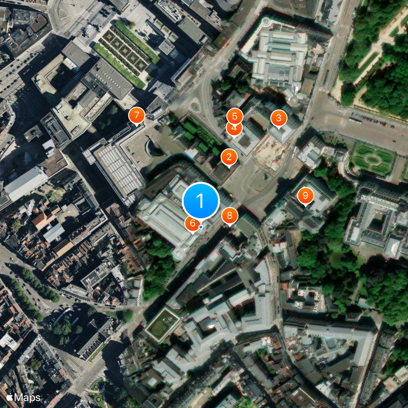 Königliche Museen der Schönen Künste Karte