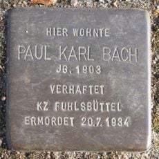 Stolperstein dedicated to Paul Karl Bach