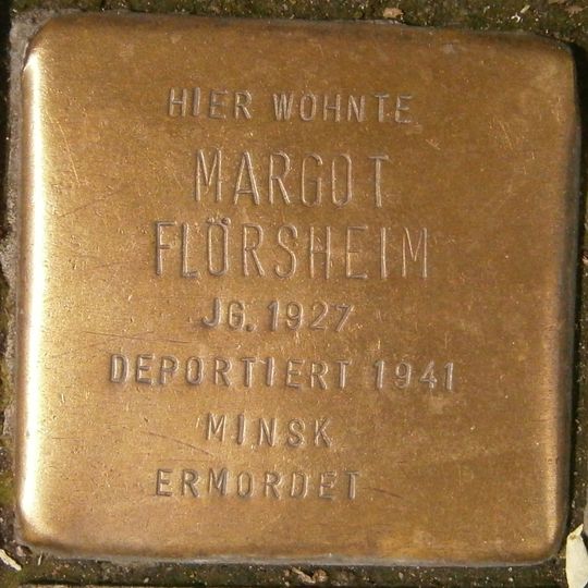 Stolperstein en memoria de Margot Flörsheim