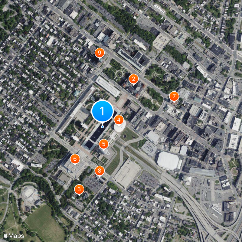 Empire State Plaza Map