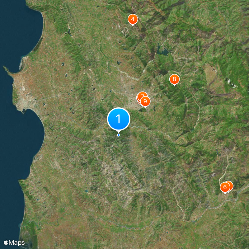 Prefettura di Tirana Mappa