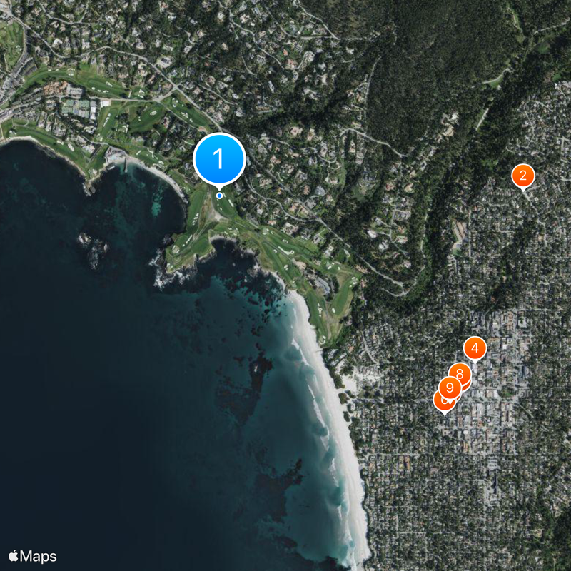 Pebble Beach Golf Links Carte