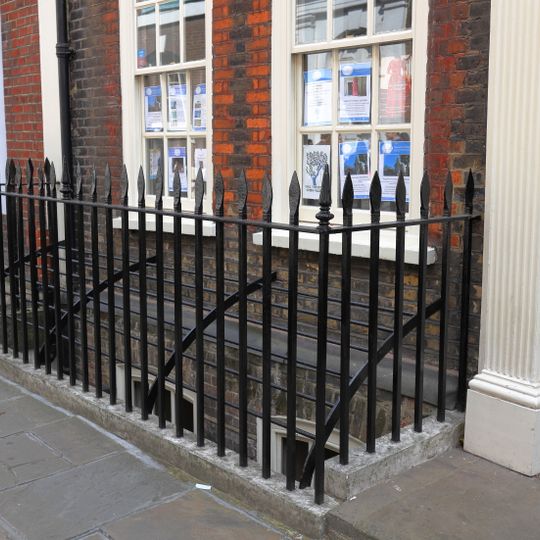 20 Fournier Street and area railings