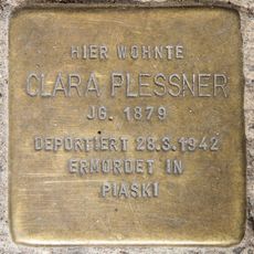 Stolperstein dedicated to Clara Plessner