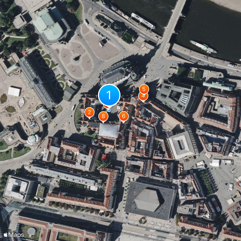 Château de la Résidence de Dresde Carte