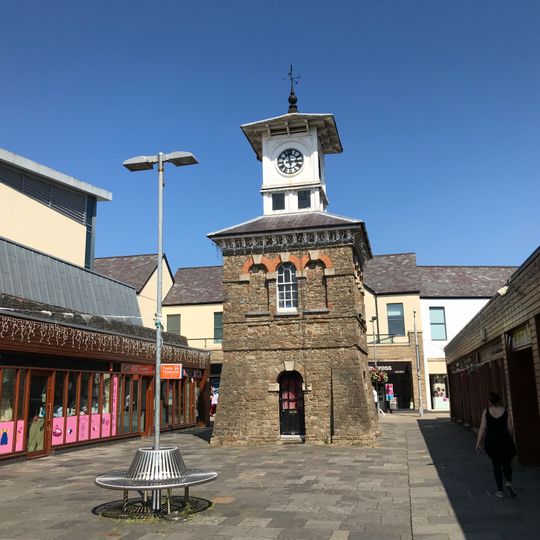 Clock Tower in Carmarthen Market