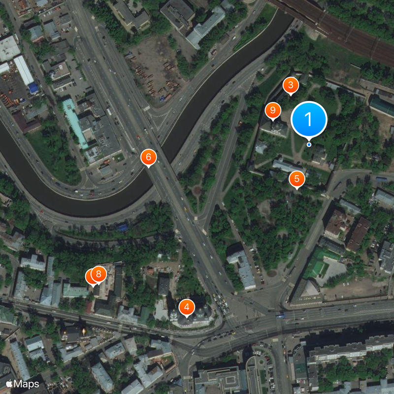 Andronikov Monastery Mapa