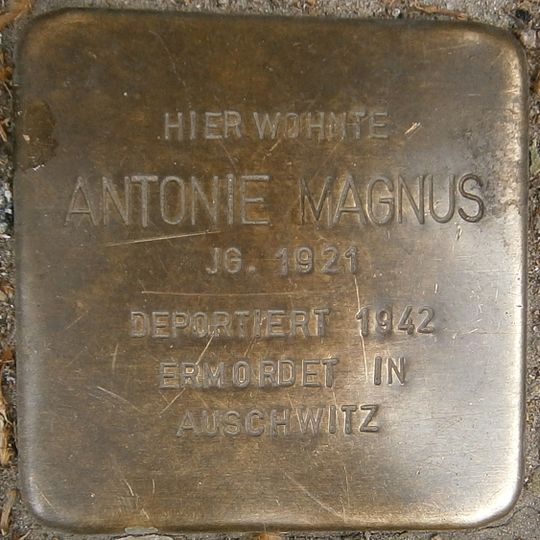 Stolperstein en memoria de Antonie Magnus