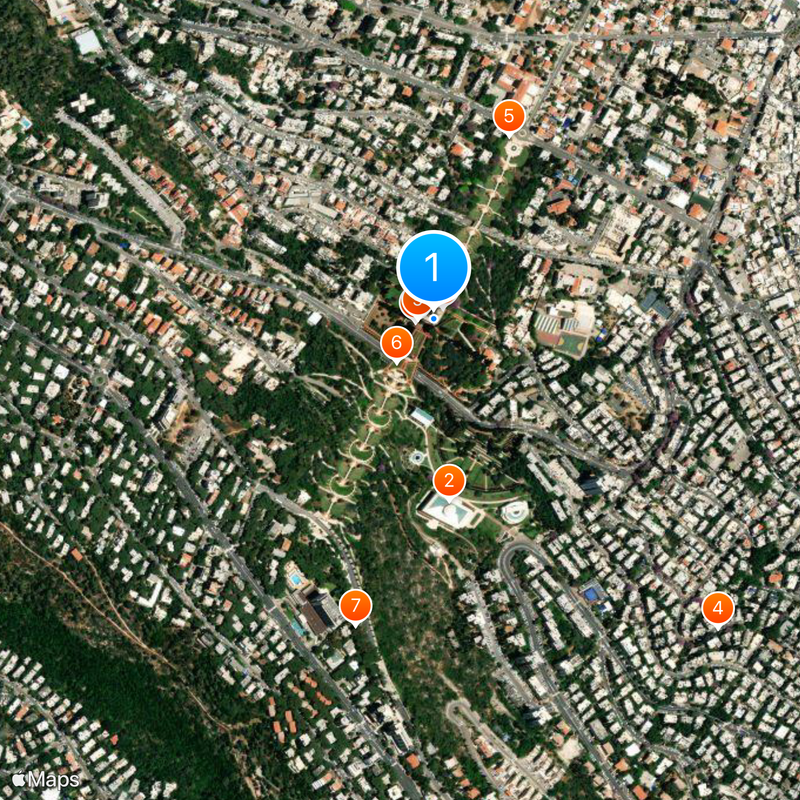 Shrine of the Báb Map