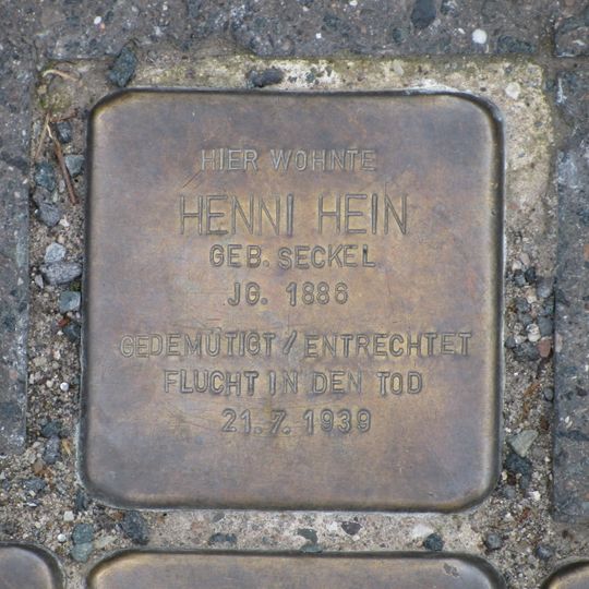 Stolperstein en memoria de Henni Hein
