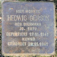 Stolperstein dedicated to Hedwig Gerson
