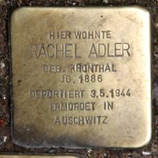 Stolperstein dedicated to Rachel Adler