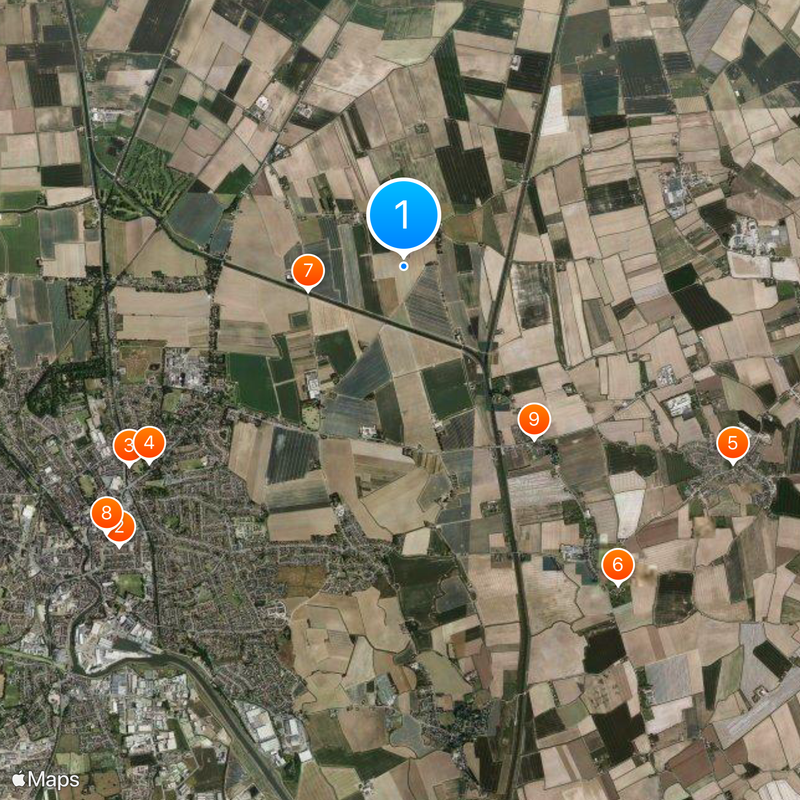Boston and Skegness Map