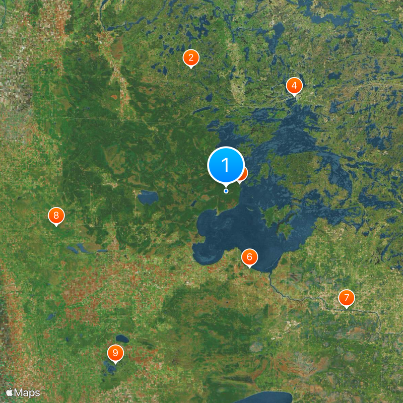 Angle nord-ouest du Minnesota Carte