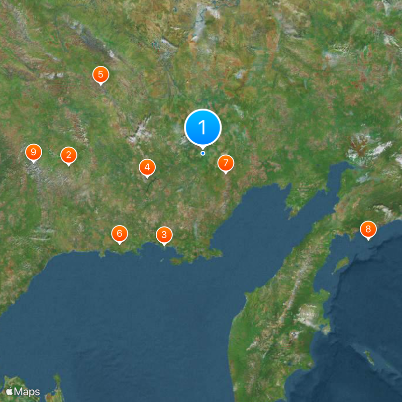 Oblast de Magadan Carte
