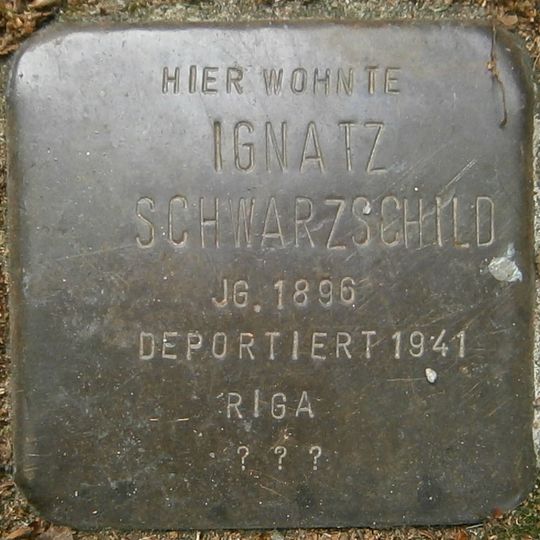 Stolperstein en memoria de Ignatz Schwarzschild