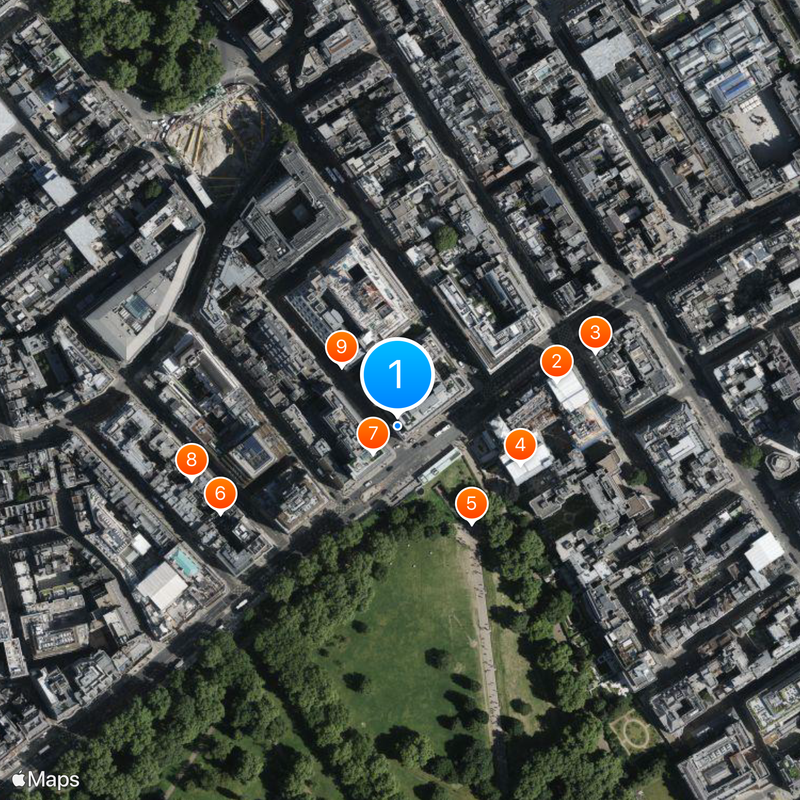 Green Park tube station Map