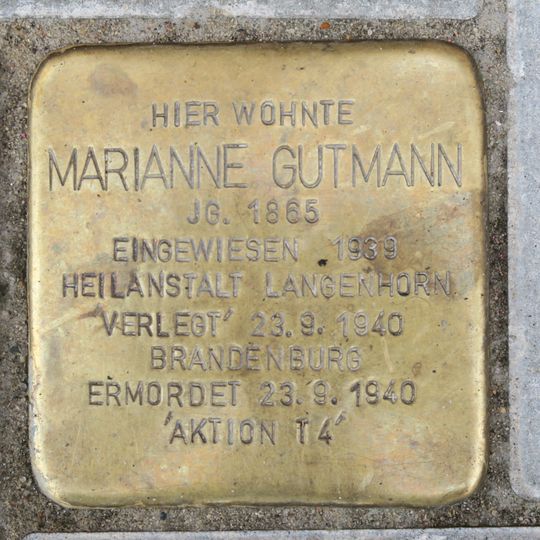 Stolperstein en memoria de Marianne Gutmann