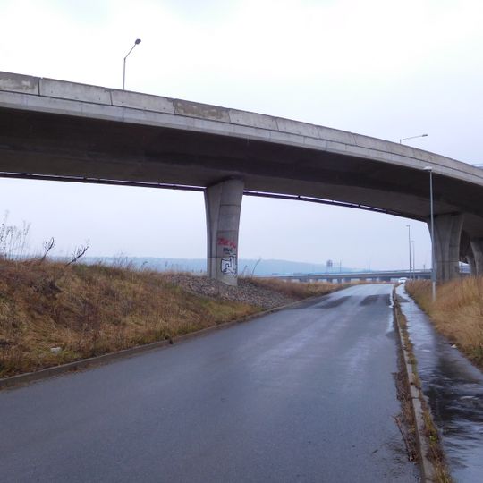 Most na rampě C v MÚK Zbraslav v km 0,350