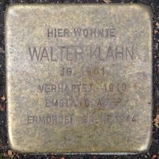 Stolperstein en memoria de Walter Klahn