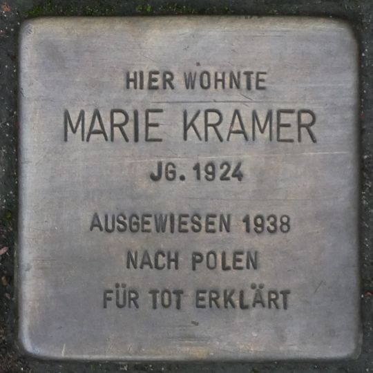 Stolperstein dedicated to Marie Kramer