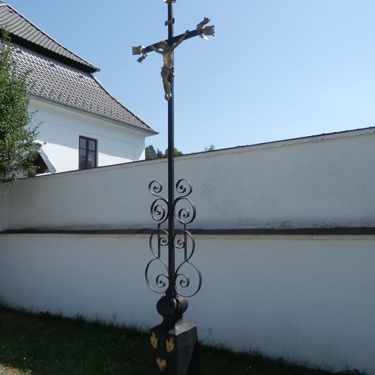 Wayside cross at the rectory in Štěpánov nad Svratkou