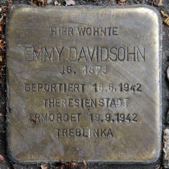 Stolperstein en memoria de Emmy Davidsohn