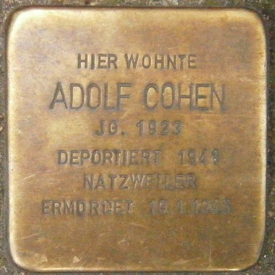 Stolperstein für Adolf Cohen
