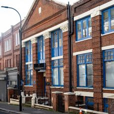 Lilian Baylis House (former Decca recording studios), including walls to Broadhurst Gardens