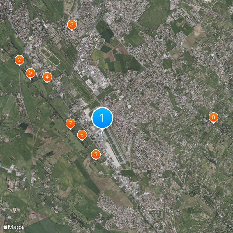Port lotniczy Rzym-Ciampino Mapa