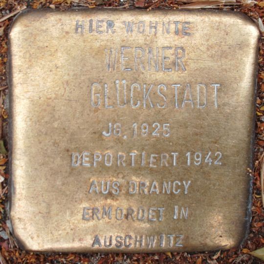 Stolperstein dedicated to Werner Glückstadt