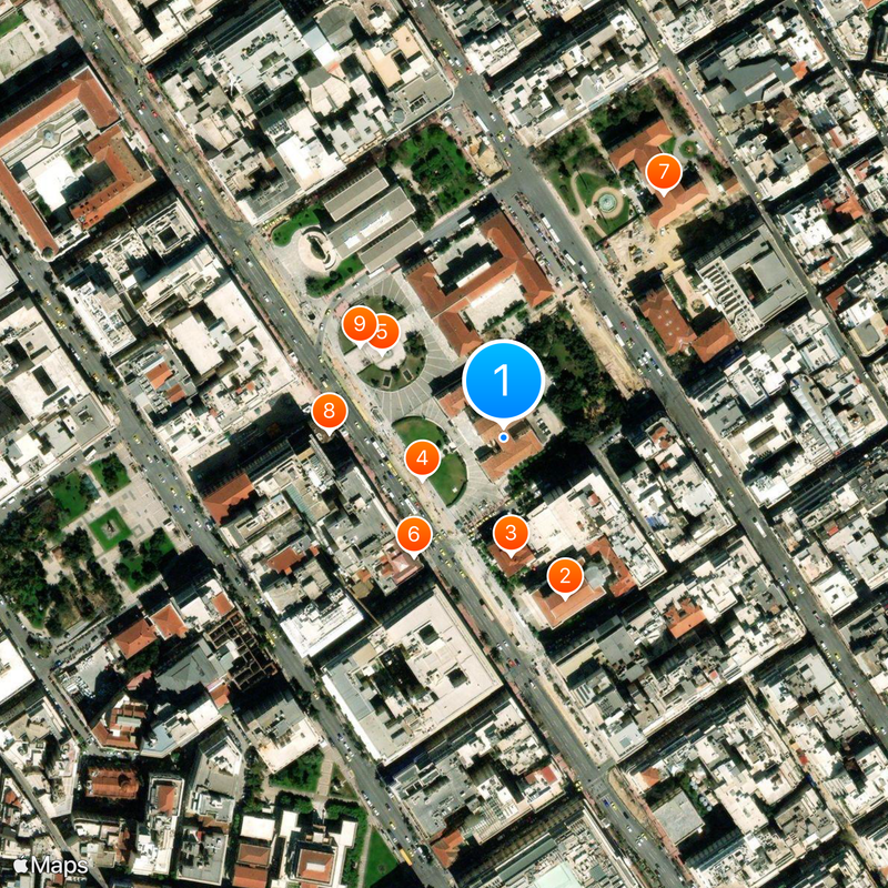 Academy of Athens Map