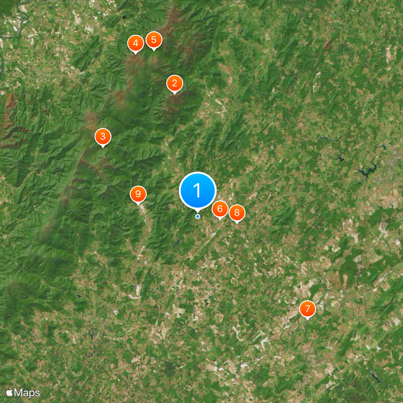 Contea di Madison Mappa