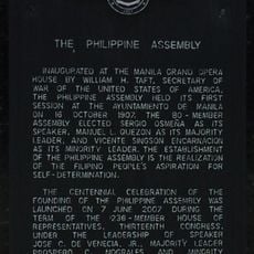 The Philippine Assembly historical marker