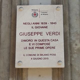 Plaque for Giuseppe Verdi