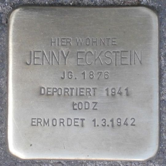 Stolperstein en memoria de Jenny Eckstein