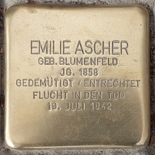 Stolperstein für Emilie Ascher