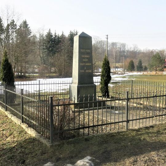 Pomník padlým naproti škole v Žibřidicích