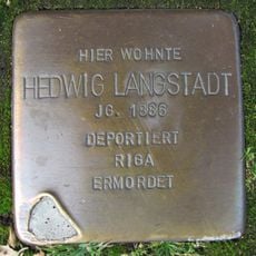 Stolperstein dedicated to Hedwig Langstadt