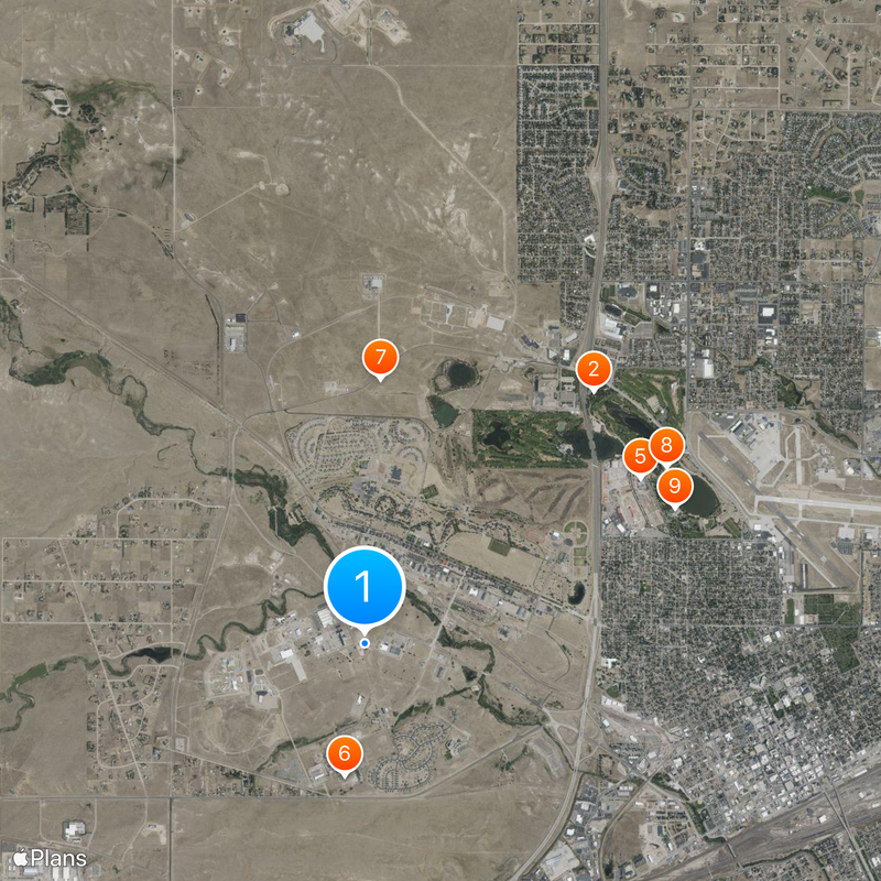 Francis E. Warren Air Force Base Map