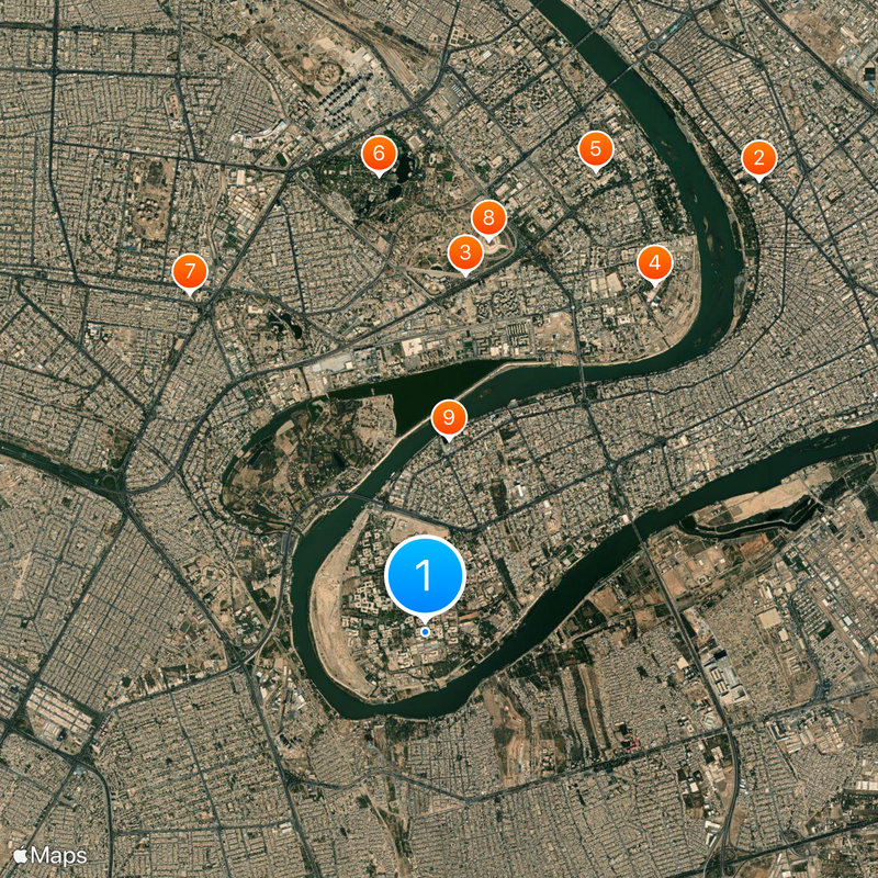 University of Baghdad Map