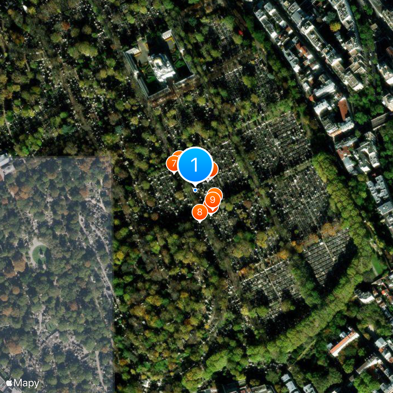 Tombe de Victor Noir Carte