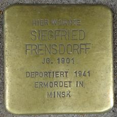 Stolperstein en memoria de Siegfried Frensdorff
