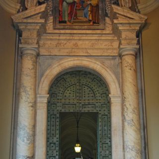 Bronze door of the Apostolic Palace