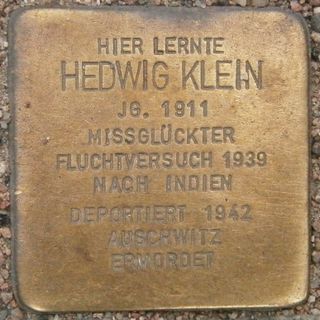 Stolperstein dedicated to Hedwig Klein